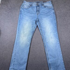 The Perfect Jean Slim Thick Men 36x32 Blue Denim Stretch Casual Pants NYC Jeans
